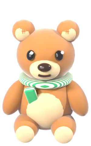 Teddy with a striped scarf